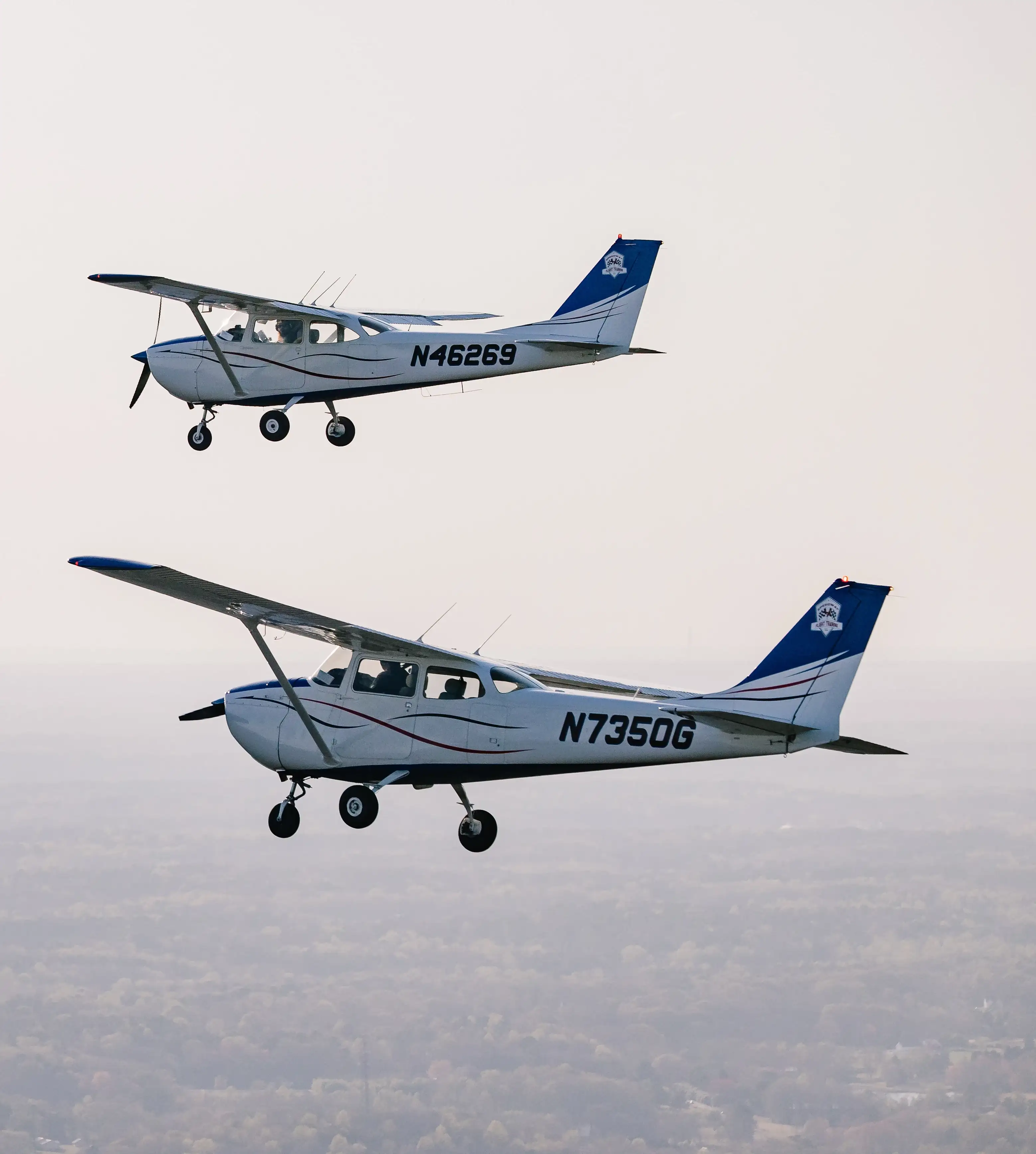 Cessna 172 aircraft at Speedway Flight Training on the runway